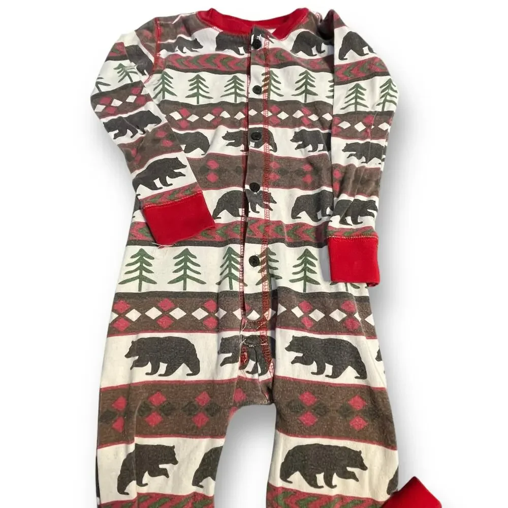 Lazy One Kids 6 Flapjack 1 Pc Pajama Pyjama Long Johns Bear Essentials Sleepwear - Picture 10 of 12